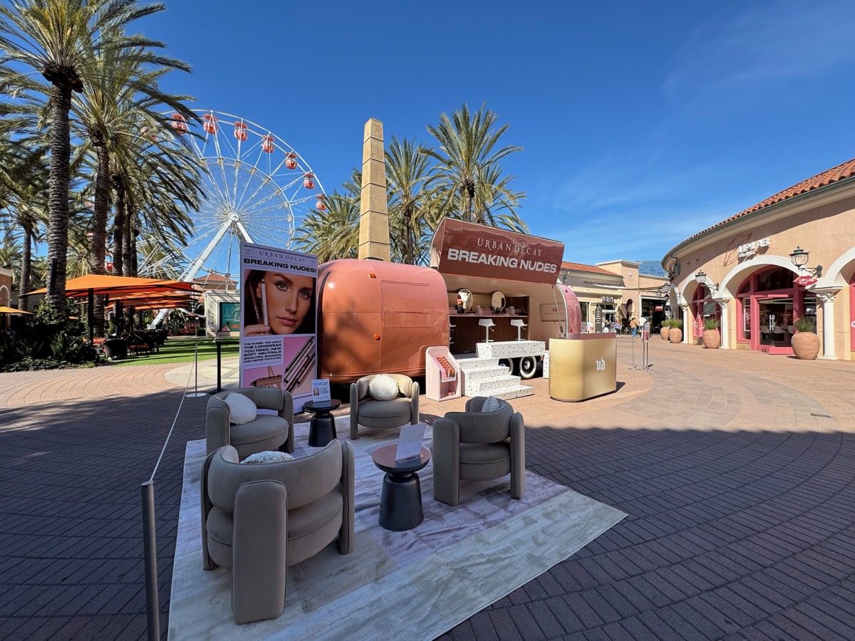The Breaking Nudes setup and seating at Irvine Spectrum